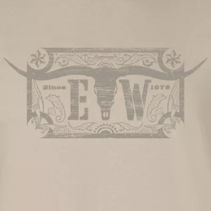 Ely Cattleman Mens Crew Neck Short Sleeve Regular Fit Graphic T-Shirt