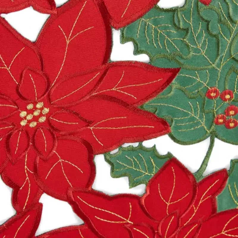 Homewear Portia Poinsettia Cutout Table Runner