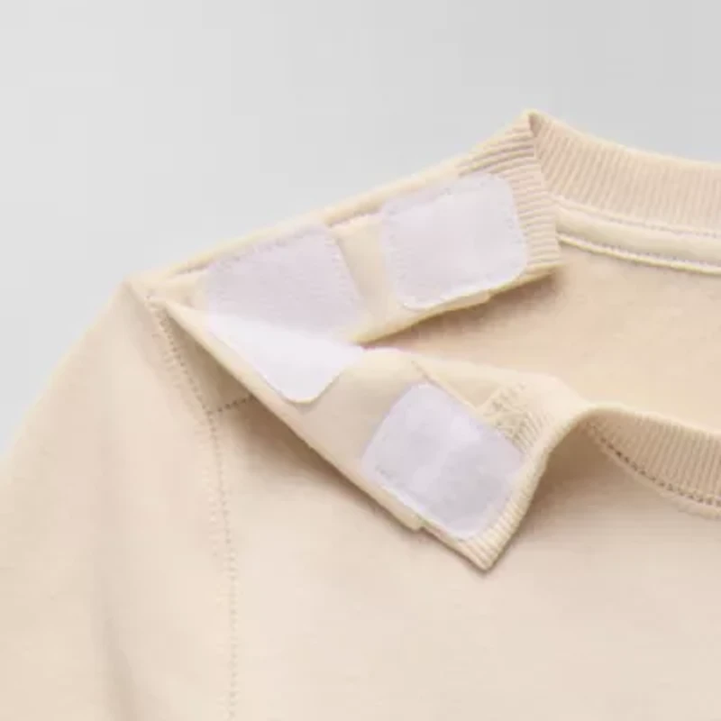Thereabouts Little & Big Kid Girls Easy-on + Easy-off Round Neck Fleece Adaptive Long Sleeve Sweatshirt