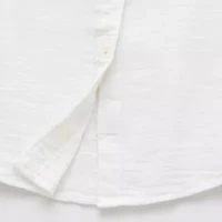 a.n.a Womens Easy-on + Easy-off Short Sleeve Fitted Sleeve Regular Fit Button-Down Shirt