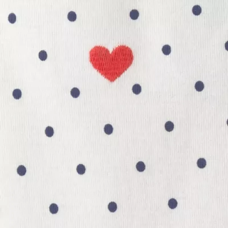 Carter's Baby Girls Round Neck Short Sleeve Rib Knit 5-pc. Bodysuit