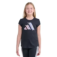 adidas Big Kid Girls Crew Neck Short Sleeve Regular Fit Graphic T-Shirt