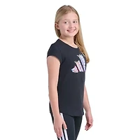 adidas Big Kid Girls Crew Neck Short Sleeve Regular Fit Graphic T-Shirt