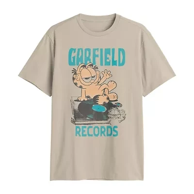 Novelty Mens Crew Neck Short Sleeve Regular Fit Garfield Graphic T-Shirt