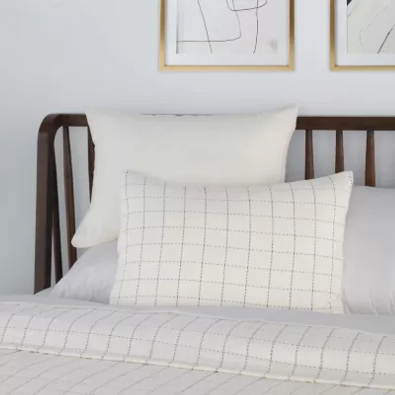 Vellux Yukon Grid Stitch Coverlet Set