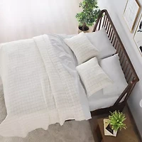 Vellux Yukon Grid Stitch Coverlet Set