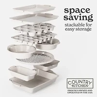 Country Kitchen Stackable Non-Stick 10-pc. Bakeware Set