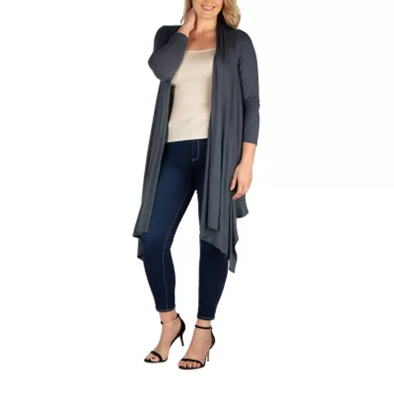 24seven Comfort Apparel Womens Plus Midweight Softshell Vest Jacket