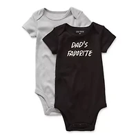 Okie Dokie Baby Unisex Crew Neck Short Sleeve Rib 2-pc. Bodysuit