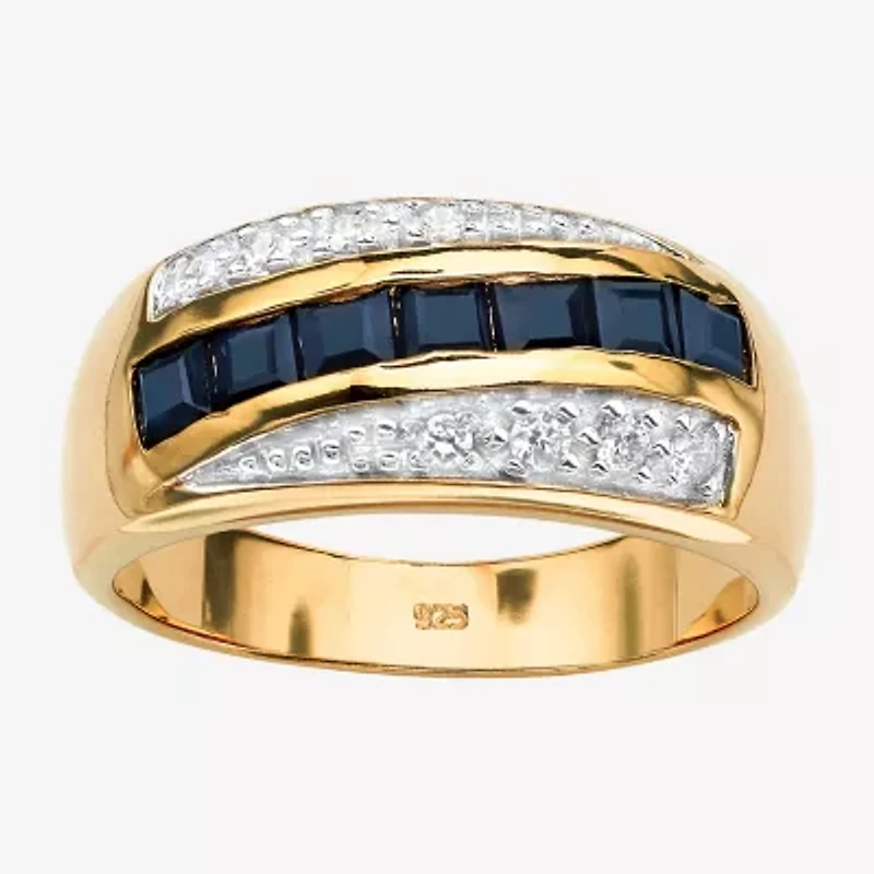 Mens Genuine Genstone 18K Gold Over Silver Fashion Ring