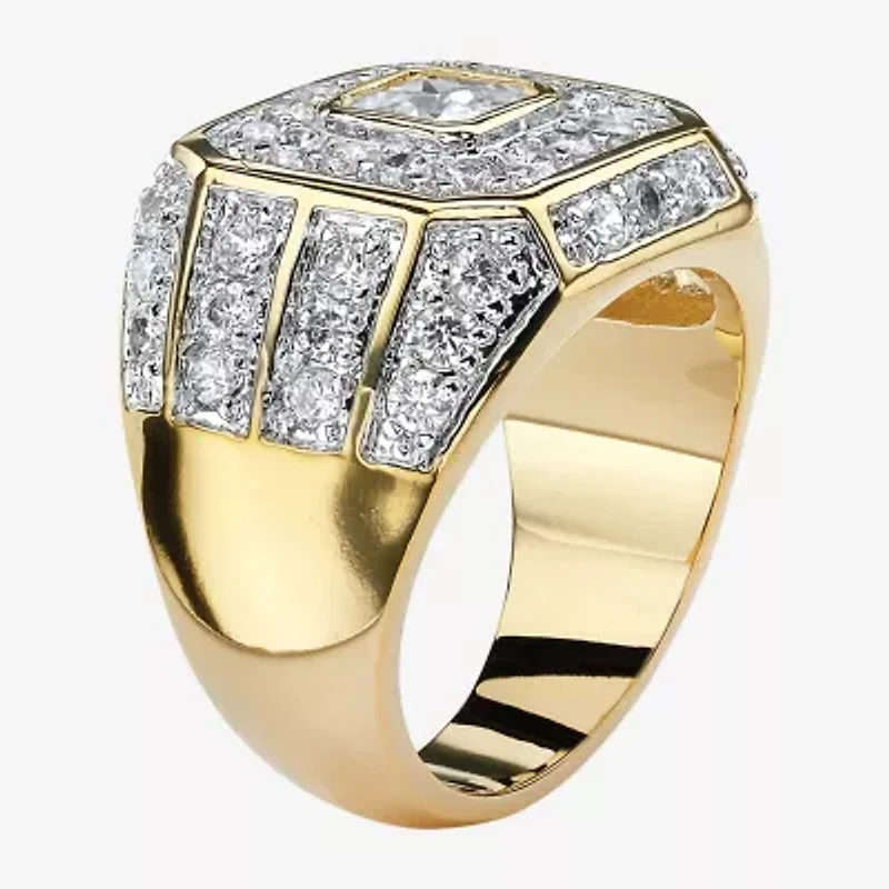 Mens 2 1/3 CT. T.W. Cubic Zirconia 14K Gold Over Brass Fashion Ring