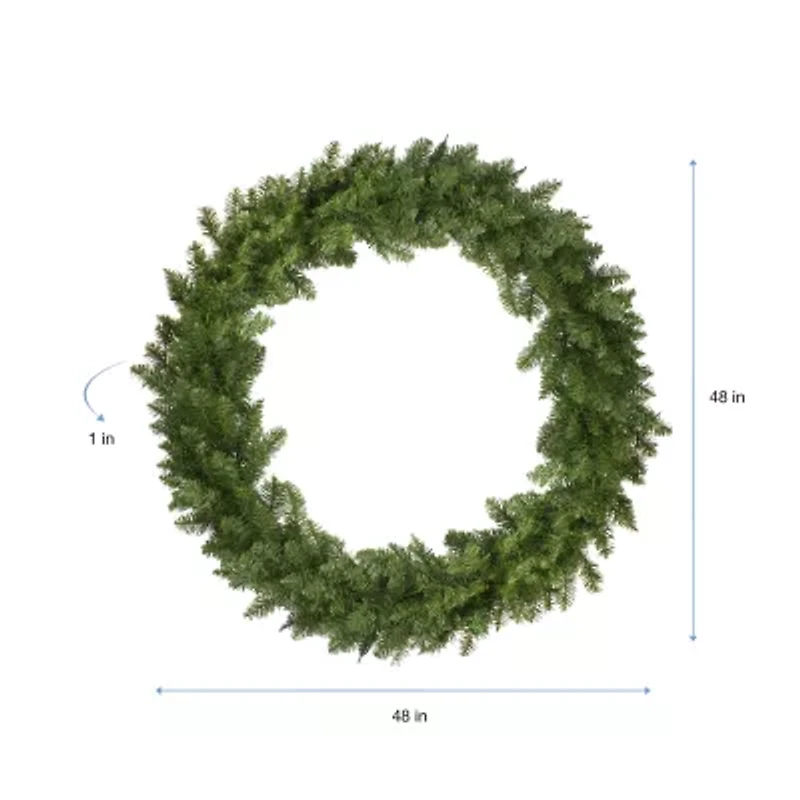 Eastern Pine Artificial Christmas Wreath - 48-Inch  Unlit