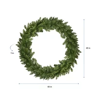 Eastern Pine Artificial Christmas Wreath - 48-Inch  Unlit