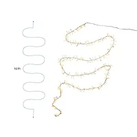 Kurt Adler 300-Light  Cluster Garland with Classic White LED Twinkle Lights