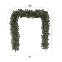 Kurt Adler 9-Foot Battery Operated Warm White Fir Pre-Lit Christmas Indoor Garland