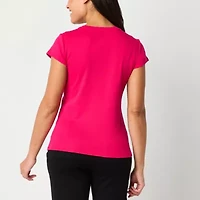 Liz Claiborne Womens Tall Crew Neck Short Sleeve T-Shirt