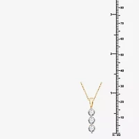 (G / Si1-Si2) Womens 1 CT. T.W. Lab Grown White Diamond 10K Gold 18 Inch Pendant Necklace
