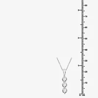 (G / Si1-Si2) Womens 1 CT. T.W. Lab Grown White Diamond 10K White Gold 18 Inch Pendant Necklace