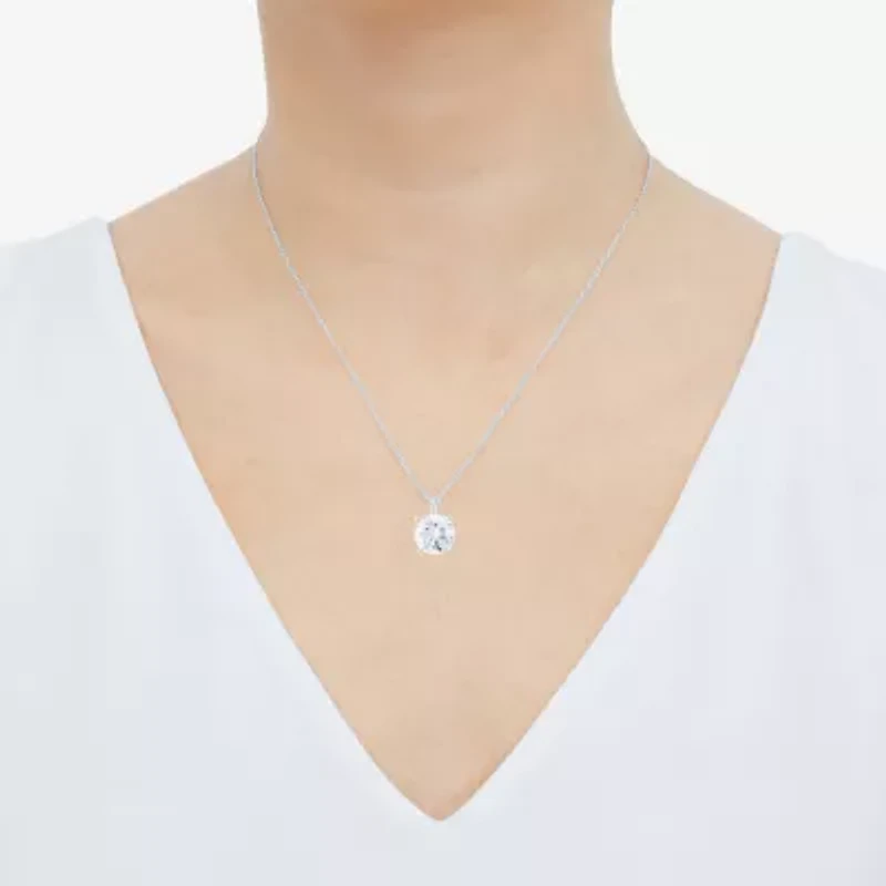 ( H-I/Si1-Si2 ) 2 CT. Lab-Grown Diamond 14K Gold Round 18 Inch Pendant Necklace