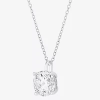 ( H-I/Si1-Si2 ) 2 CT. Lab-Grown Diamond 14K Gold Round 18 Inch Pendant Necklace