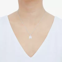 2 CT. Lab-Grown (H-I / Si1-Si2) Diamond 14K Gold Princess-cut Pendant Necklace