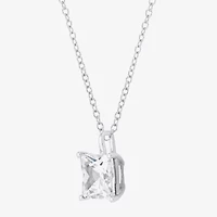 2 CT. Lab-Grown (H-I / Si1-Si2) Diamond 14K Gold Princess-cut Pendant Necklace