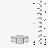 1 CT.T.W. Natural Diamond Princess-Cut Multi-Top Ring White or Yellow 10K 14K Gold