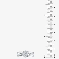 Womens 1 CT. T.W. Natural White Diamond 10K Gold Round Side Stone Bridal Set