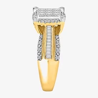 1 CT.T.W. Natural Diamond Princess-Cut Multi-Top Ring White or Yellow 10K 14K Gold