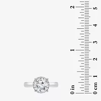 2 1/7 Ct.T.W. (I / I1) Womens Lab Grown White Diamond 14K Gold Round Halo Engagement Ring