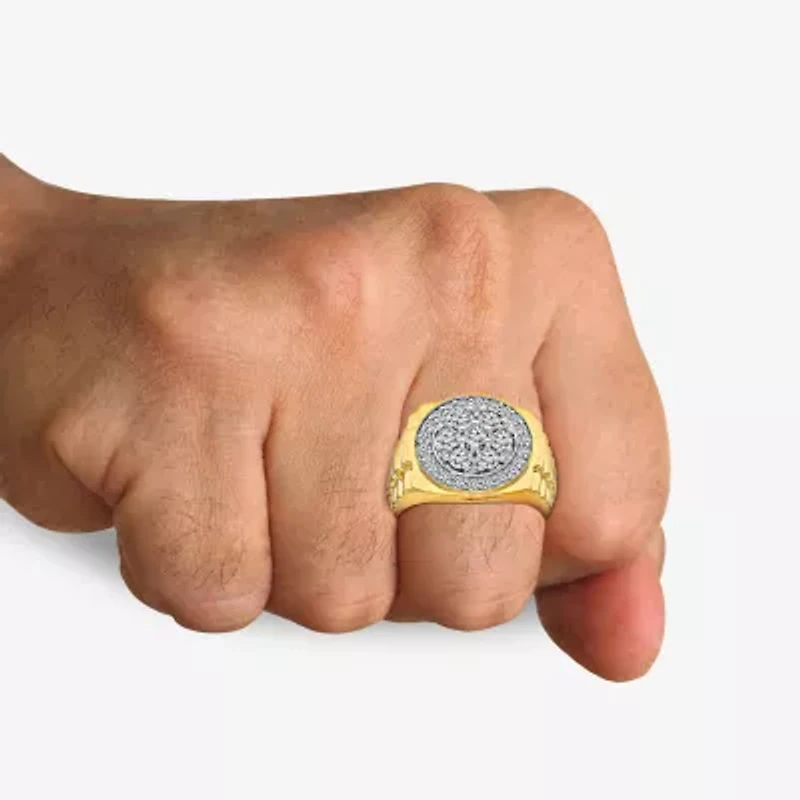 Men's 2 CT. T.W. Genuine Diamond Cluster Ring 10K or 14K Gold