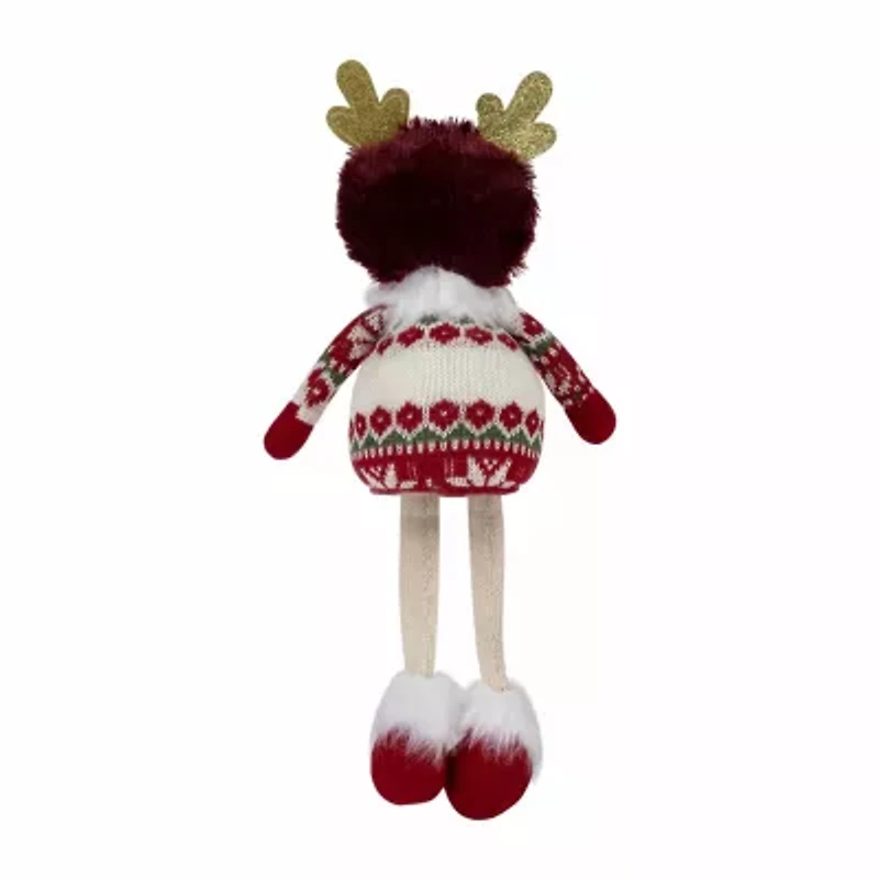 Northlight 16" Plush Girl With Legs Christmas Tabletop Decor