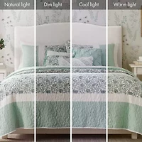 Madison Park Vanessa 6-Pc Cotton Percale Quilt Set With Throw Pillows