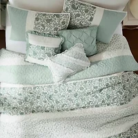 Madison Park Vanessa 6-Pc Cotton Percale Quilt Set With Throw Pillows