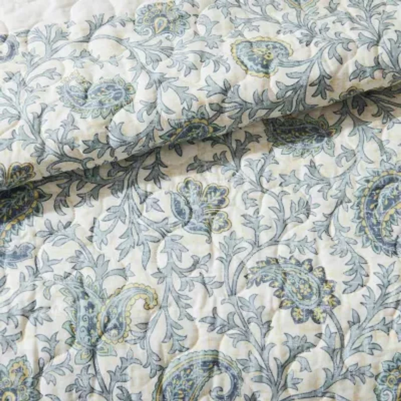 Madison Park Vanessa 6-Pc Cotton Percale Quilt Set With Throw Pillows