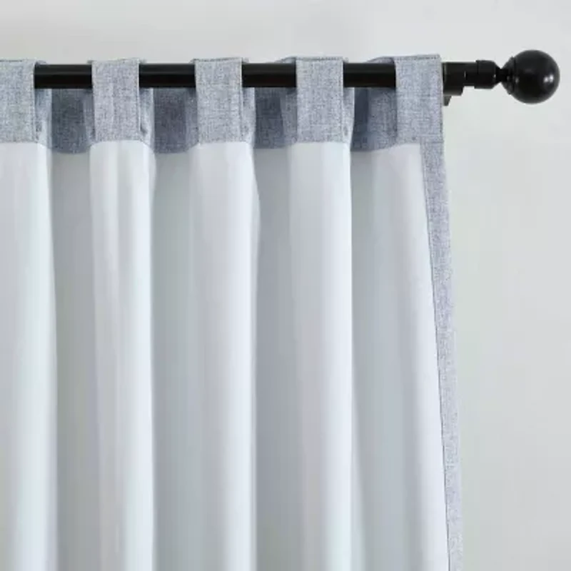 Elrene Home Fashions Solace Rod Pocket Back Tab Energy Saving 100% Blackout Single Curtain Panel