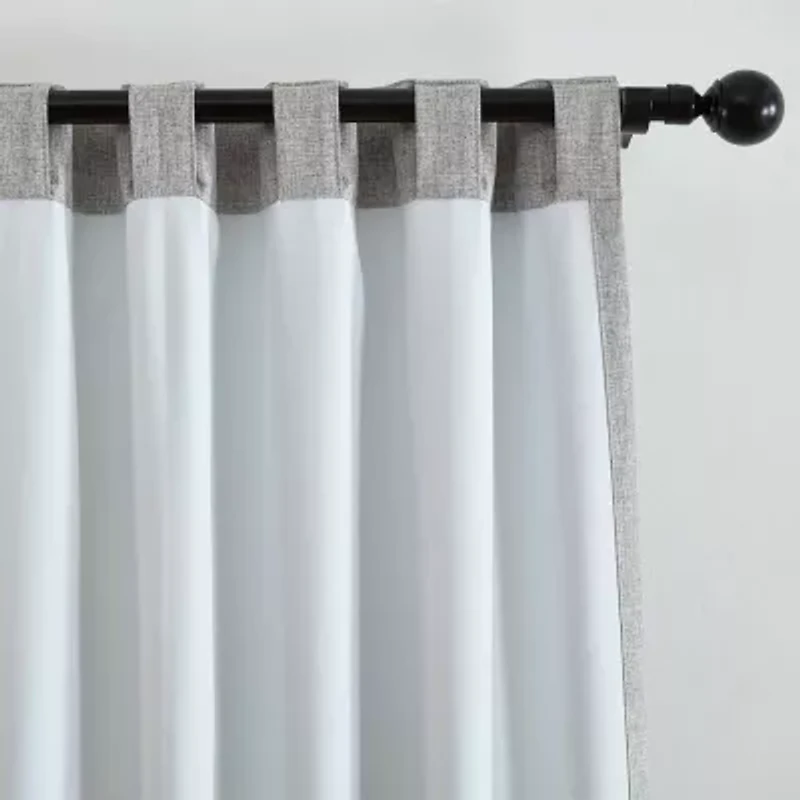 Elrene Home Fashions Solace Rod Pocket Back Tab Energy Saving 100% Blackout Single Curtain Panel