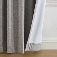 Elrene Home Fashions Solace Rod Pocket Back Tab Energy Saving 100% Blackout Single Curtain Panel