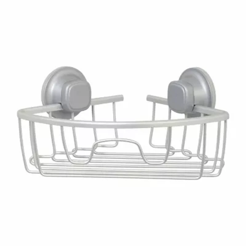 Zenna Home Aluminum Power Grip Pro Corner Shower Caddy