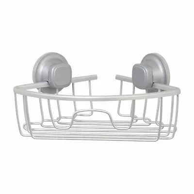 Zenna Home Aluminum Power Grip Pro Corner Shower Caddy
