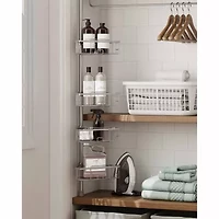 Zenna Home 4 Tier Stainless Steel Tension Pole Shower Caddy