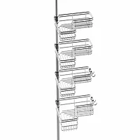 Zenna Home 4 Tier Stainless Steel Tension Pole Shower Caddy