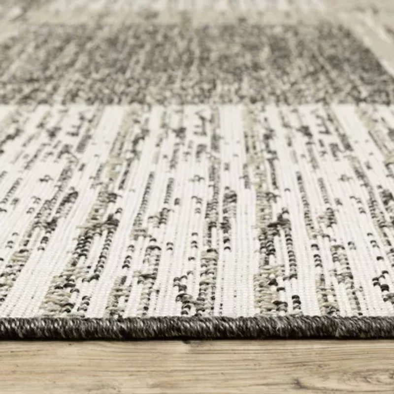 Covington Home Geneva Textured Geometric 22"X90" Indoor Outdoor Rectangular Runner