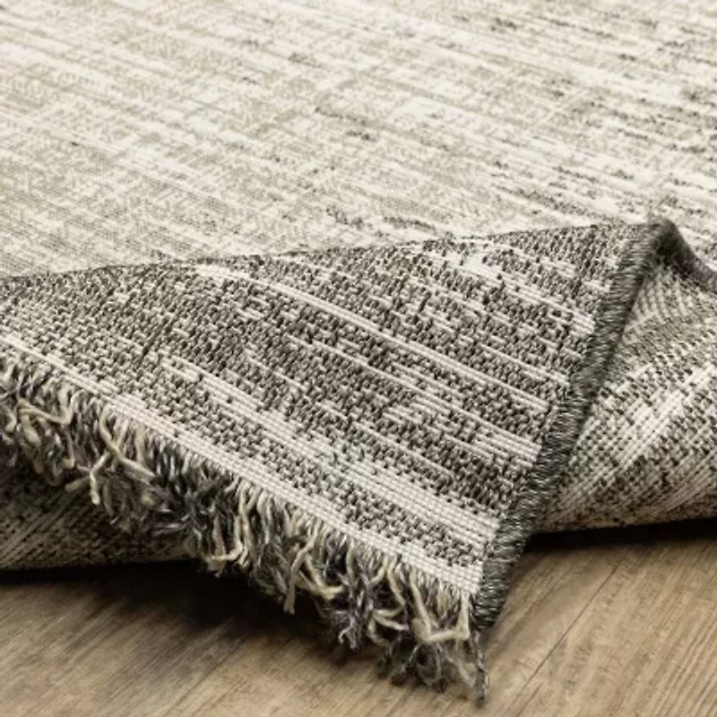 Covington Home Geneva Weathered Textures 22"X90" Indoor Outdoor Rectangular Runner