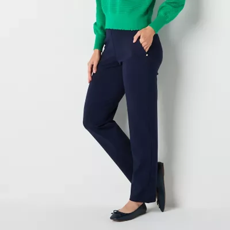 Liz Claiborne Womens Crew Neck Long Sleeve Pullover Sweater