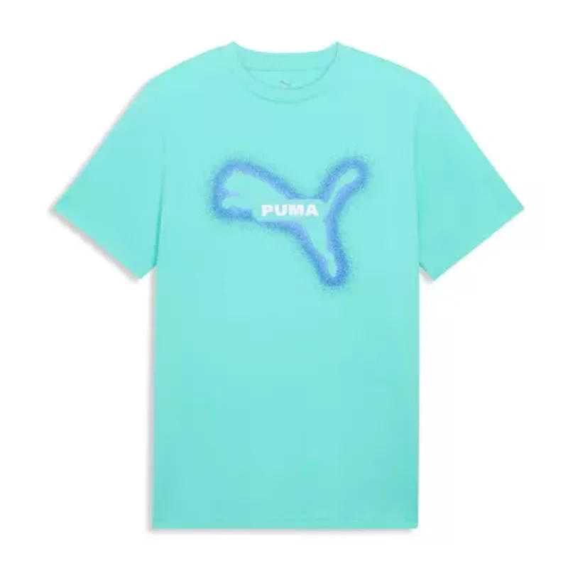 PUMA Mens Crew Neck Short Sleeve Regular Fit Graphic T-Shirt
