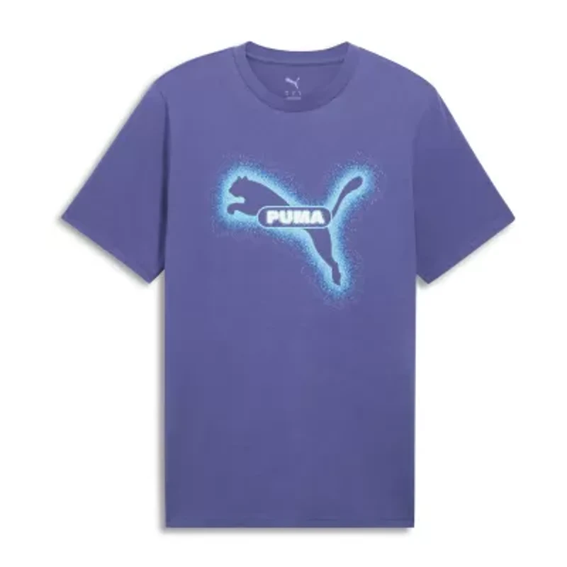 PUMA Mens Crew Neck Short Sleeve Regular Fit Graphic T-Shirt