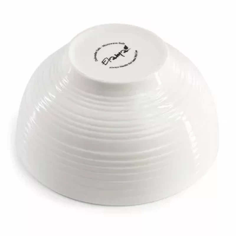 Elama Nikki Ribbed 18-pc. Porcelain Dinnerware Set