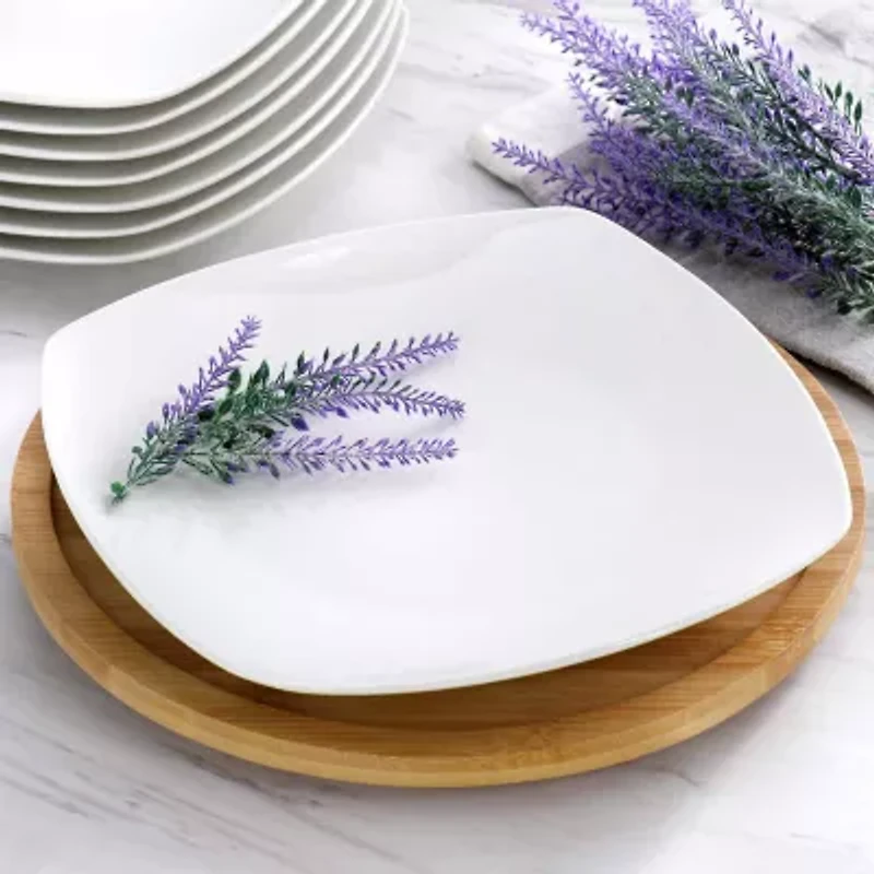 Elama Square Large 12-pc. Stoneware Dinner Plate