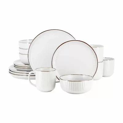Elama Leo 16-pc. Stoneware Dinnerware Set
